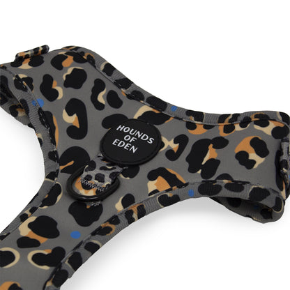 'Steel Leopard' - Khaki/Grey Dog Harness - The Bark Market
