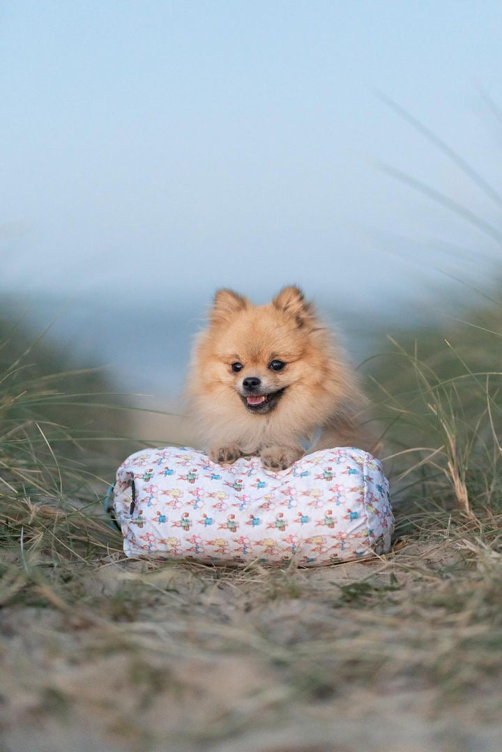 Bunny Tales Blue - Dog Towel + Carry Bag - The Bark Market