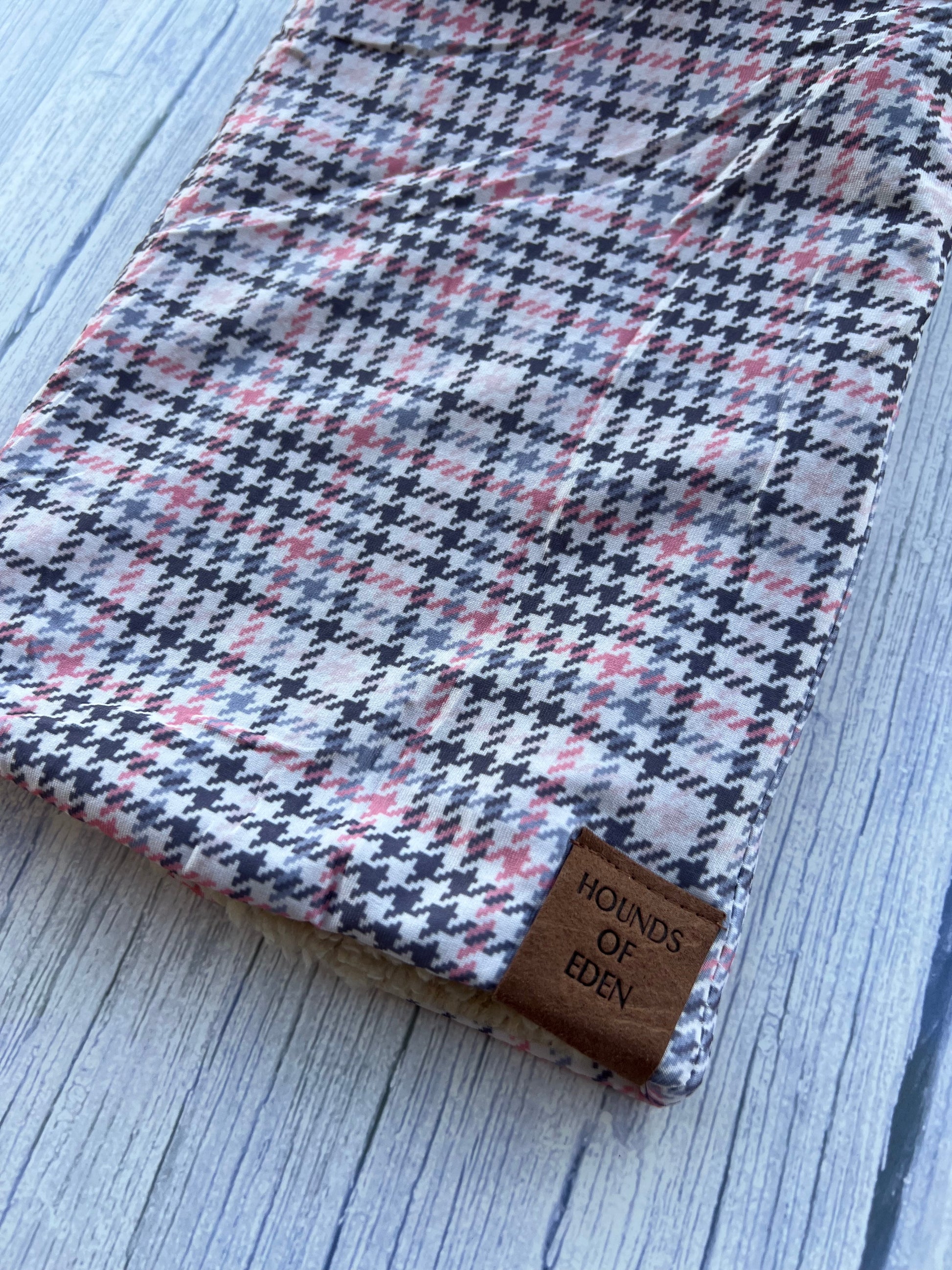 Pink Houndstooth Dog Snood - The Bark Market
