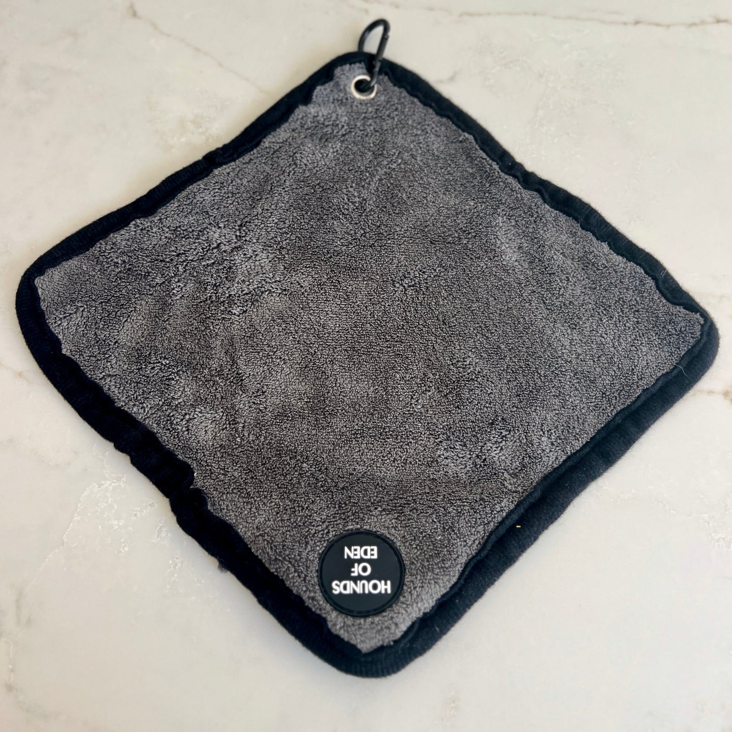 Mini Dog Towel + Clip, Grey & Black - The Bark Market
