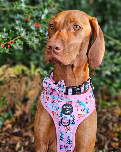 Aurora Nights - Pink Penguin Design Poop Bag Holder - The Bark Market