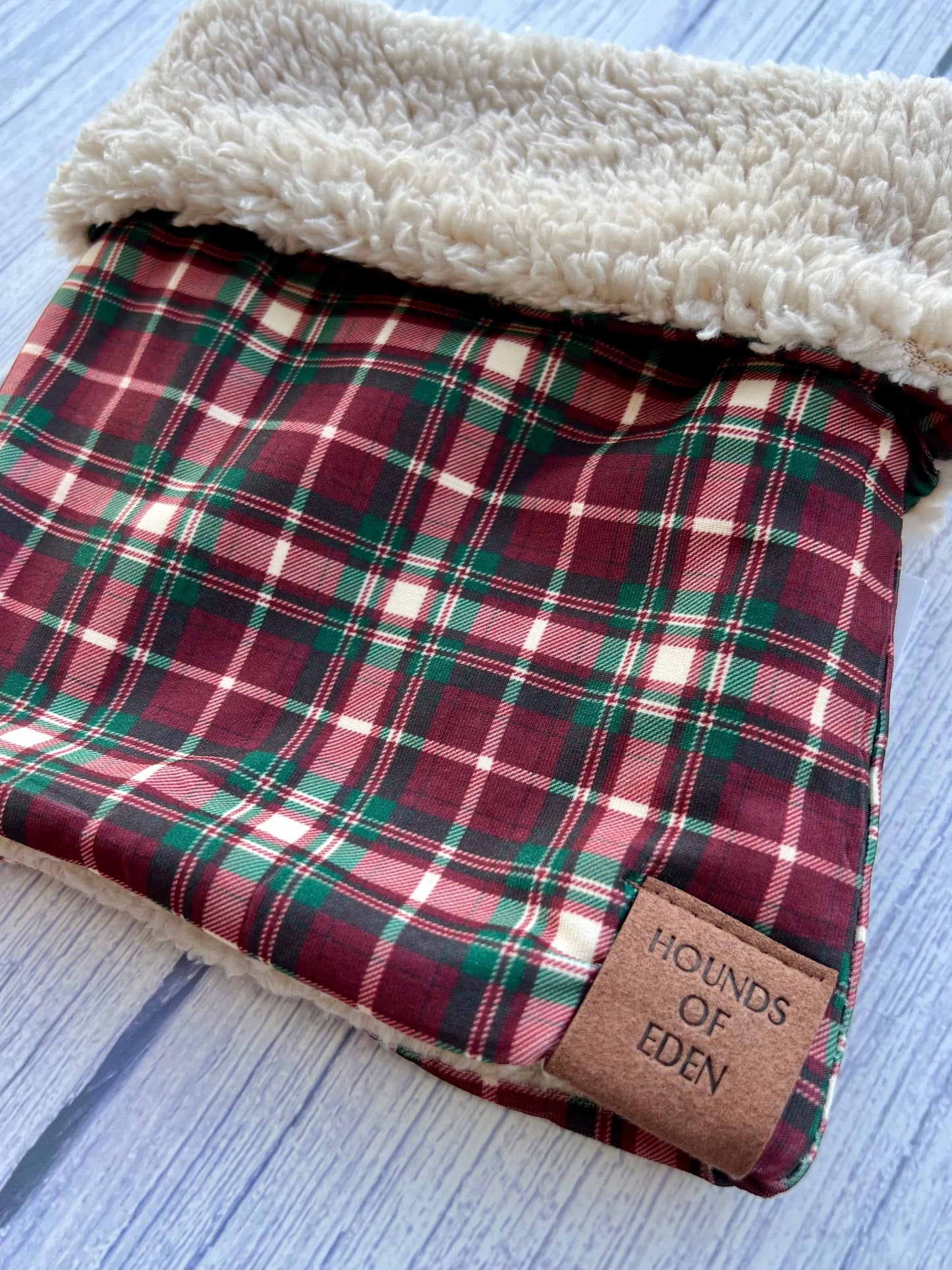 Tartan Me Up - Red & Cream Tartan Dog Snood - The Bark Market