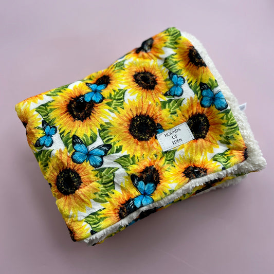 Sunflower Flutter Dog Snuggle Blanket - The Bark Market