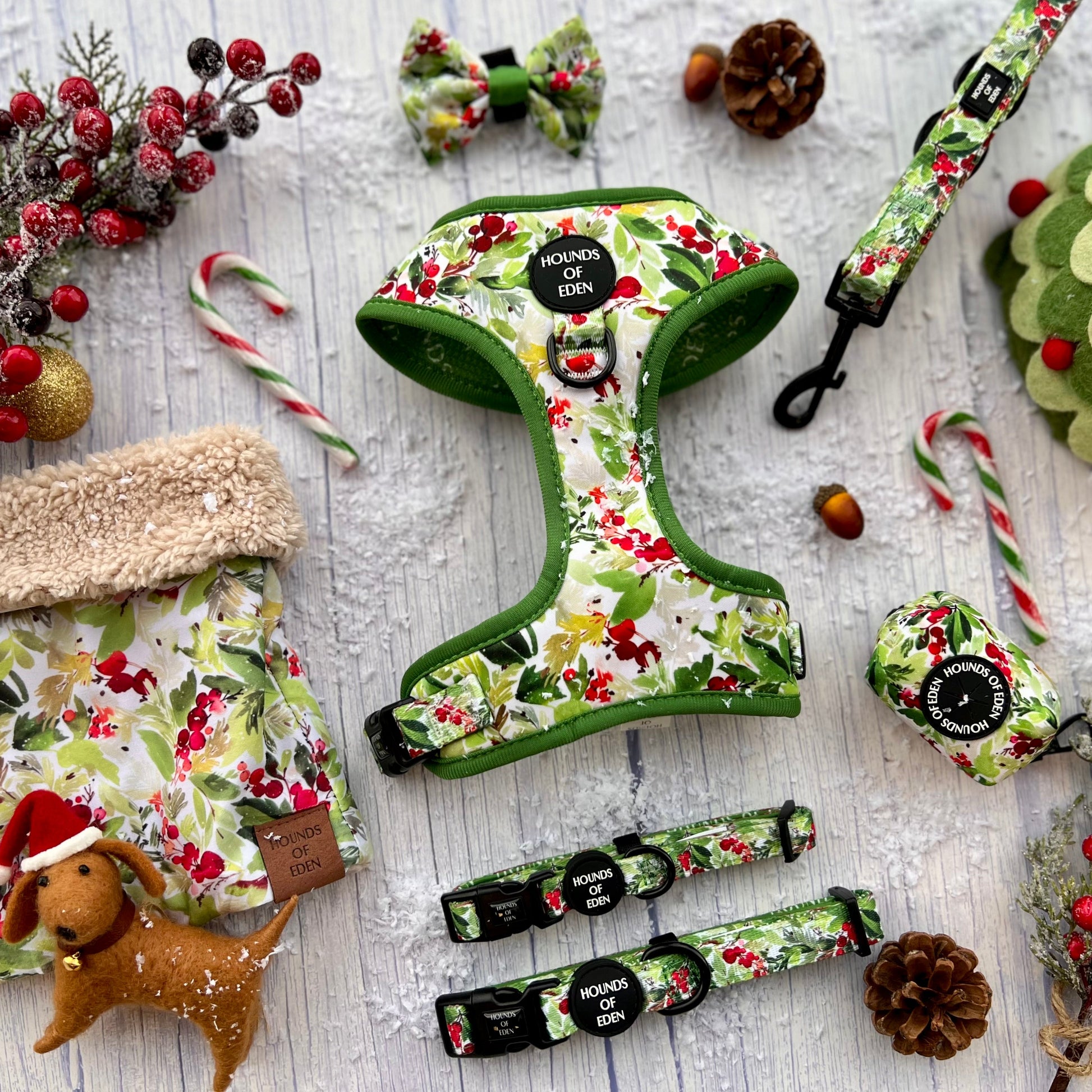 Winter Spruce & Berries Dog Snood - The Bark Market