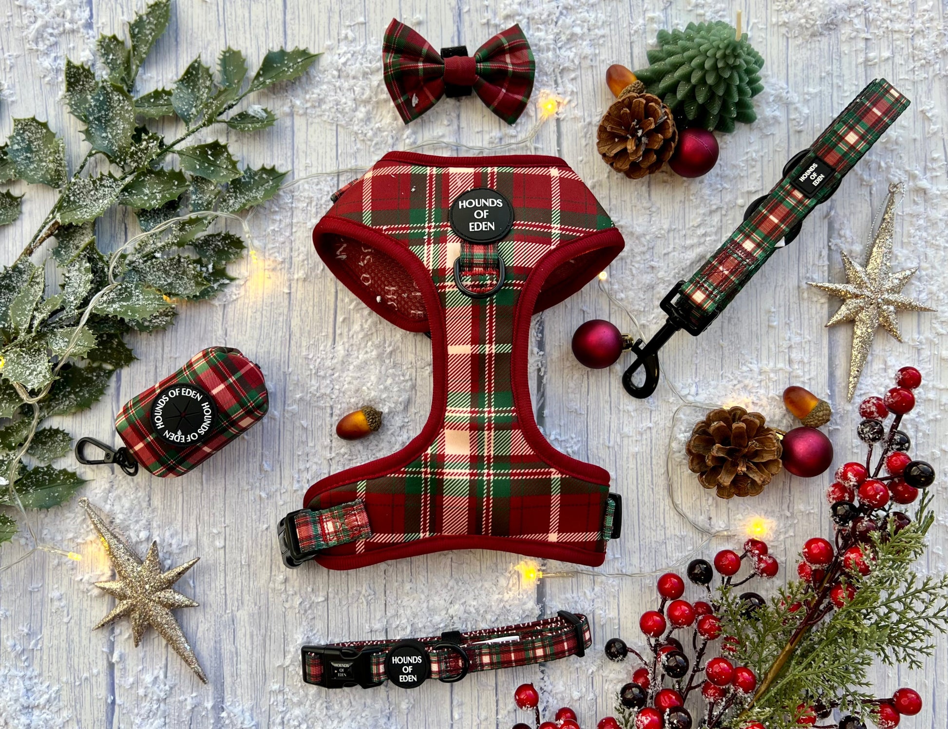Tartan Me Up - Red & Cream Tartan Design Dog Lead - The Bark Market