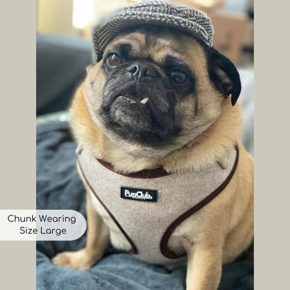 Tweed Adjustable Harness - Brown - The Bark Market