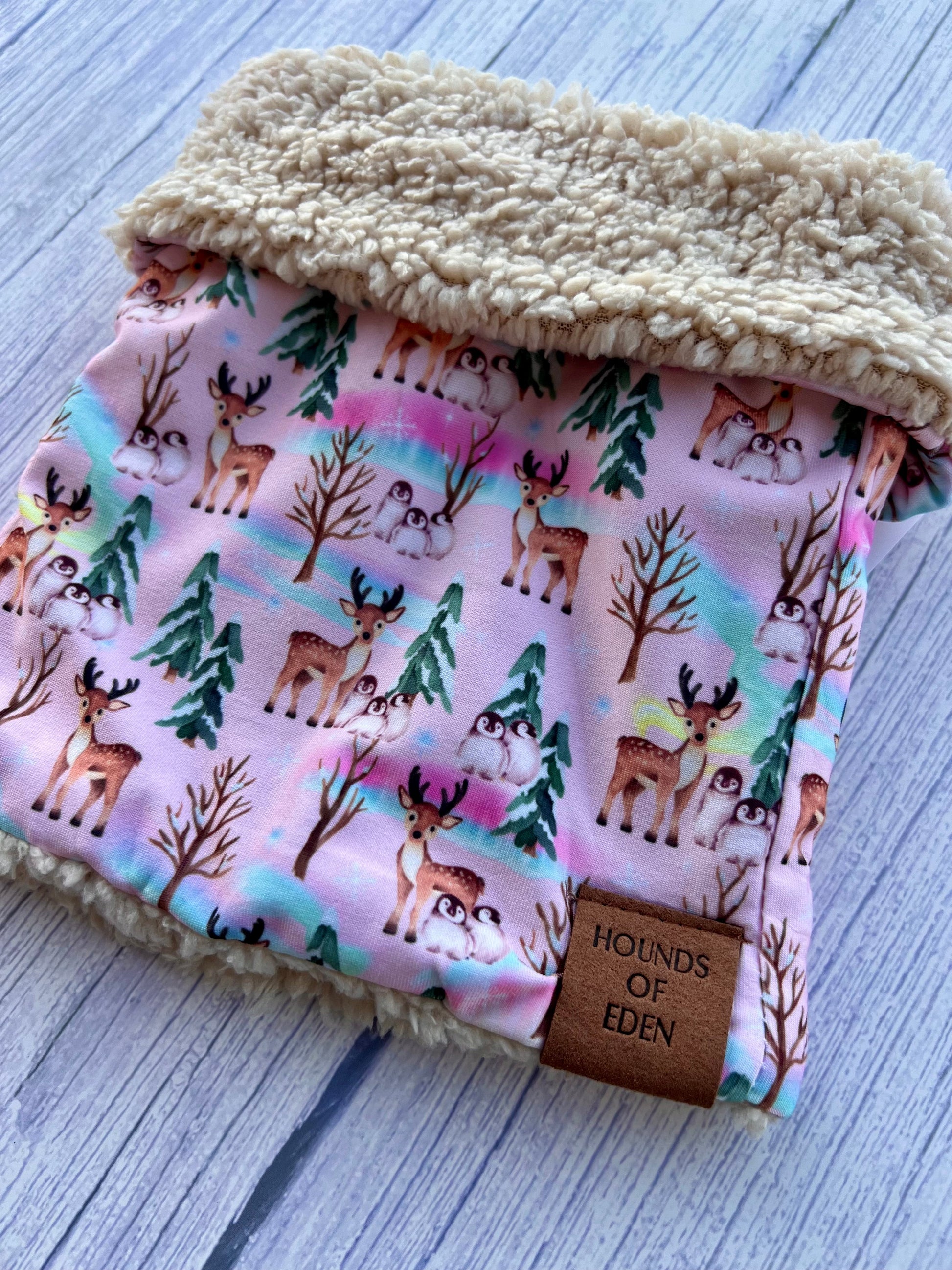 Aurora Nights - Pink Penguin Dog Snood - The Bark Market
