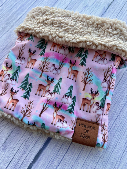 Aurora Nights - Pink Penguin Dog Snood - The Bark Market