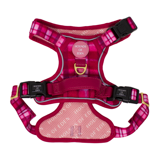 Rose Berry Plaid - Supaw Strong™ Lite Dog Harness (XS-XL) - The Bark Market
