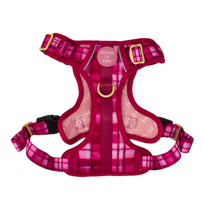 Rose Berry Plaid - Supaw Strong™ Lite Dog Harness (XS-XL) - The Bark Market