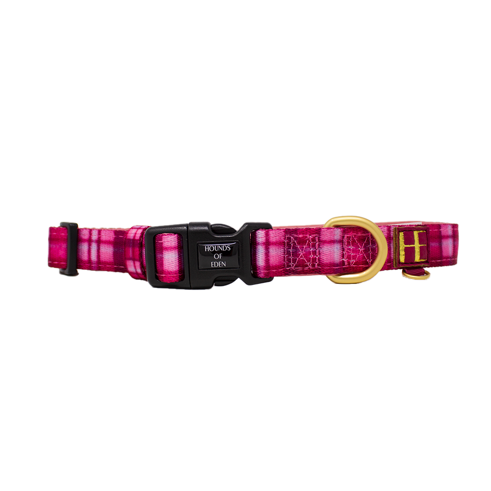 Rose Berry Plaid - Adjustable Dog Harness (XXS-XS) - The Bark Market