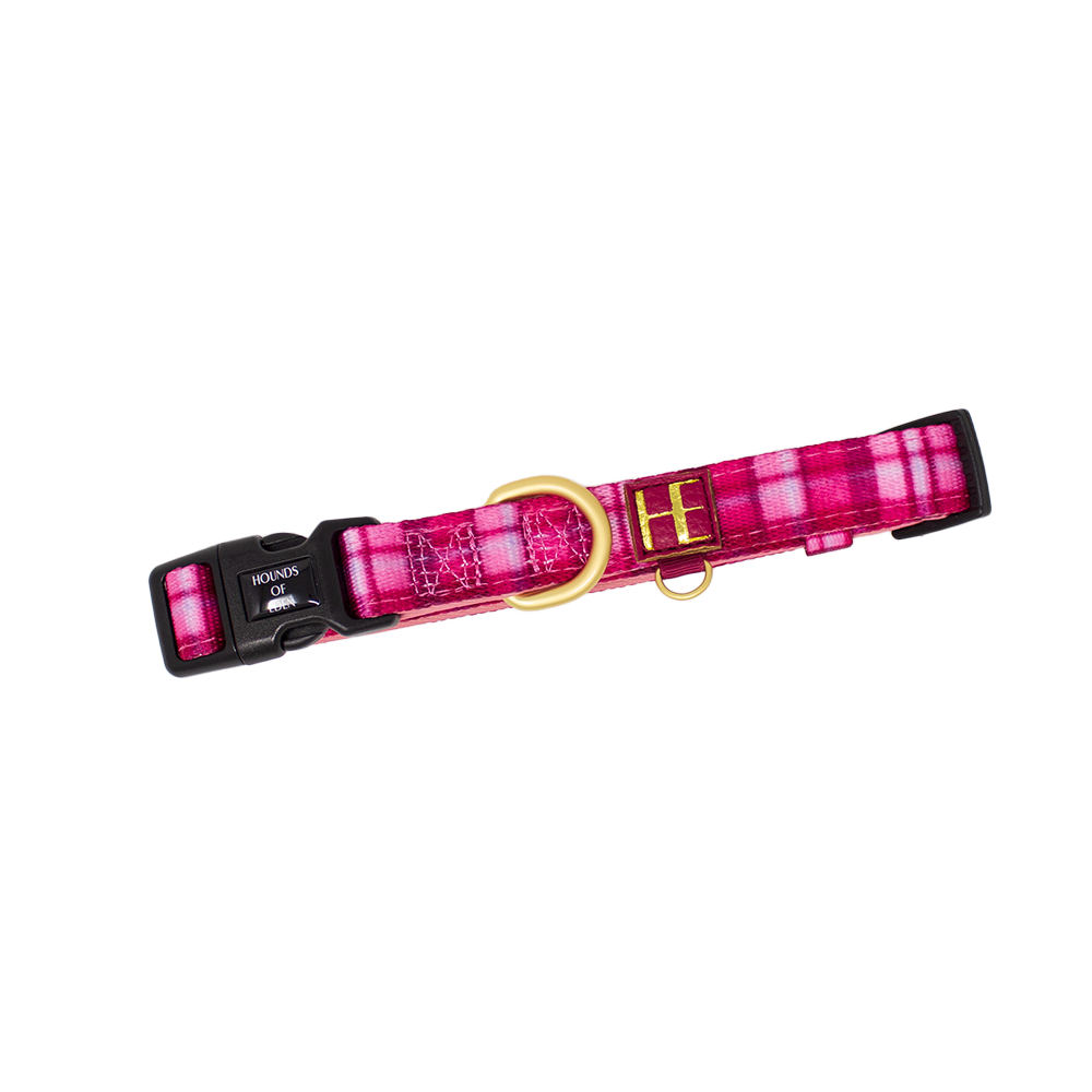 Rose Berry Plaid - Adjustable Dog Harness (XXS-XS) - The Bark Market