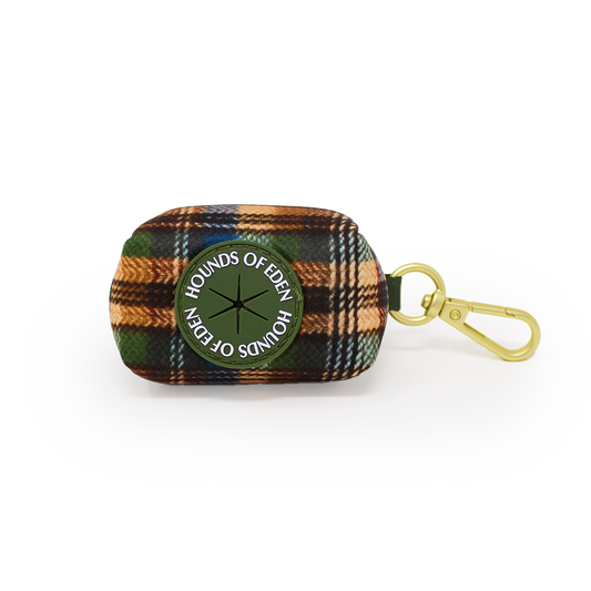 Oak Forest Plaid Poop Bag Holder - The Bark Market