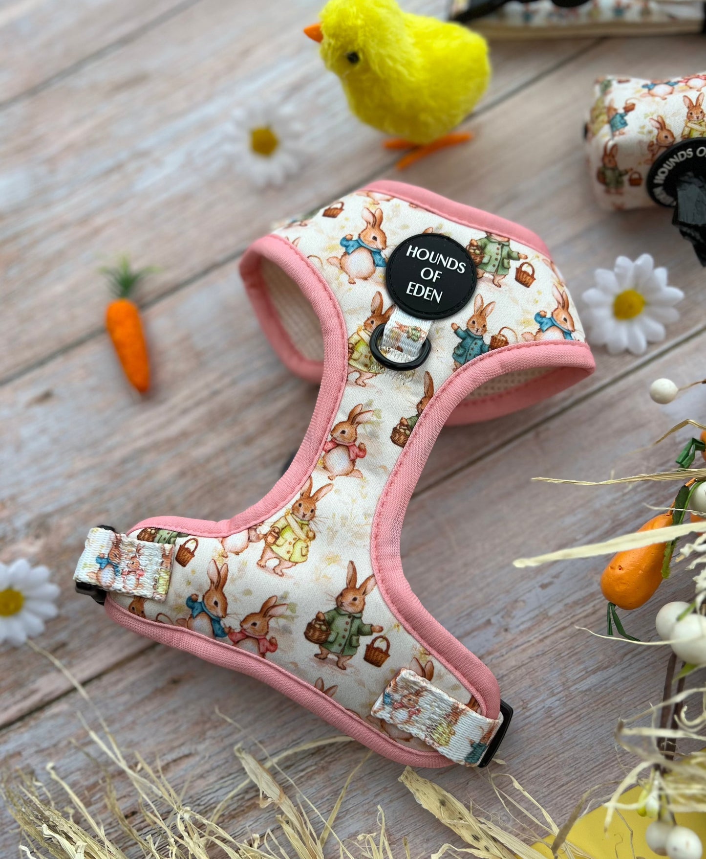 Bunny Tales - Pink, Dog Harness (XXS-XS) - The Bark Market