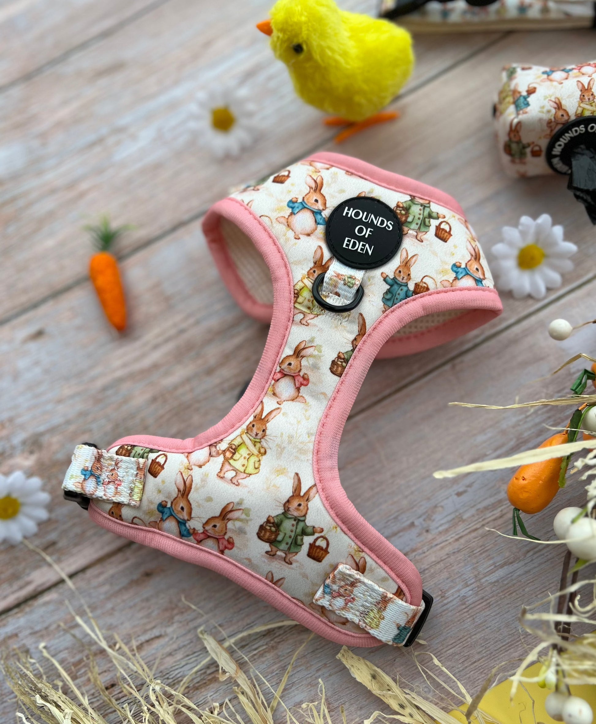 Bunny Tales - Pink, Dog Harness (XXS-XS) - The Bark Market