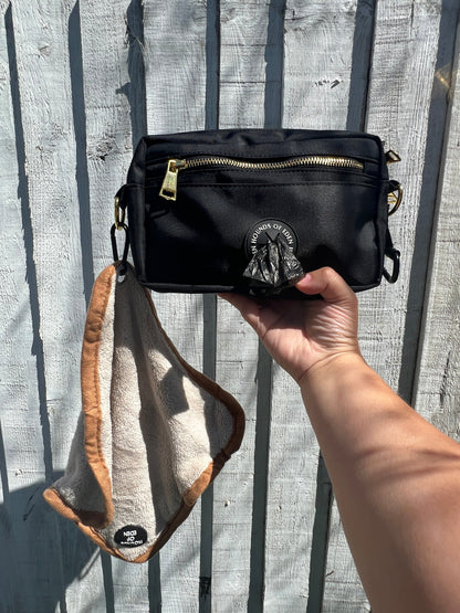 Mini Dog Towel + Clip, Grey & Black - The Bark Market