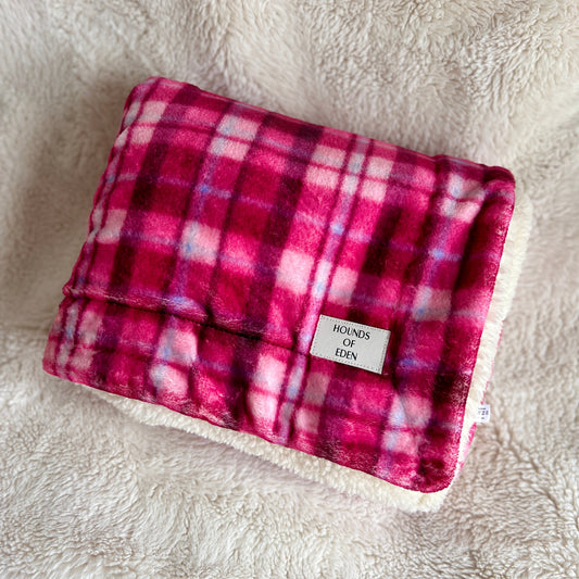 Rose Berry Plaid Snuggle Blanket - The Bark Market