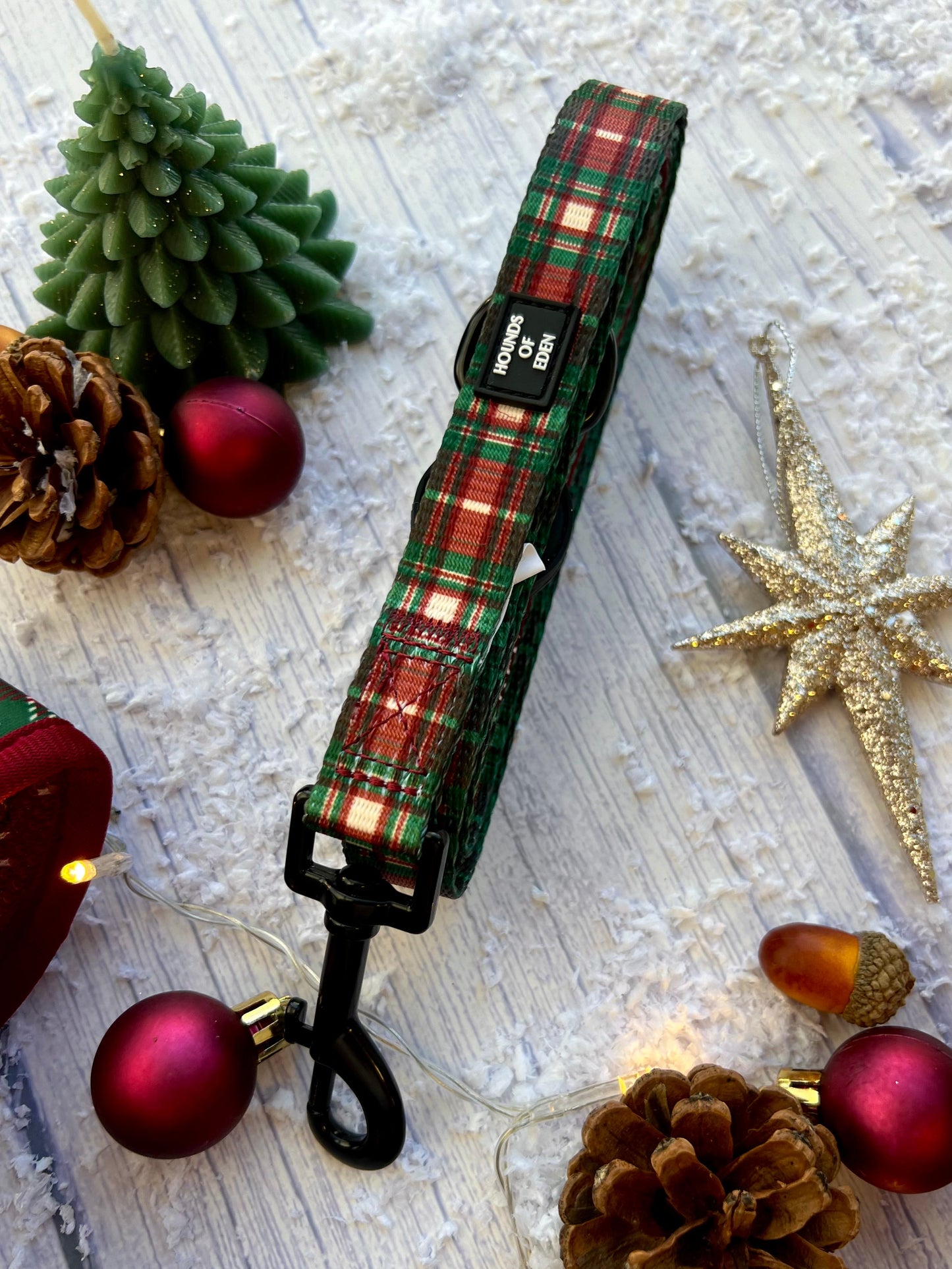 Tartan Me Up - Red & Cream Tartan Design Poop Bag Holder - The Bark Market