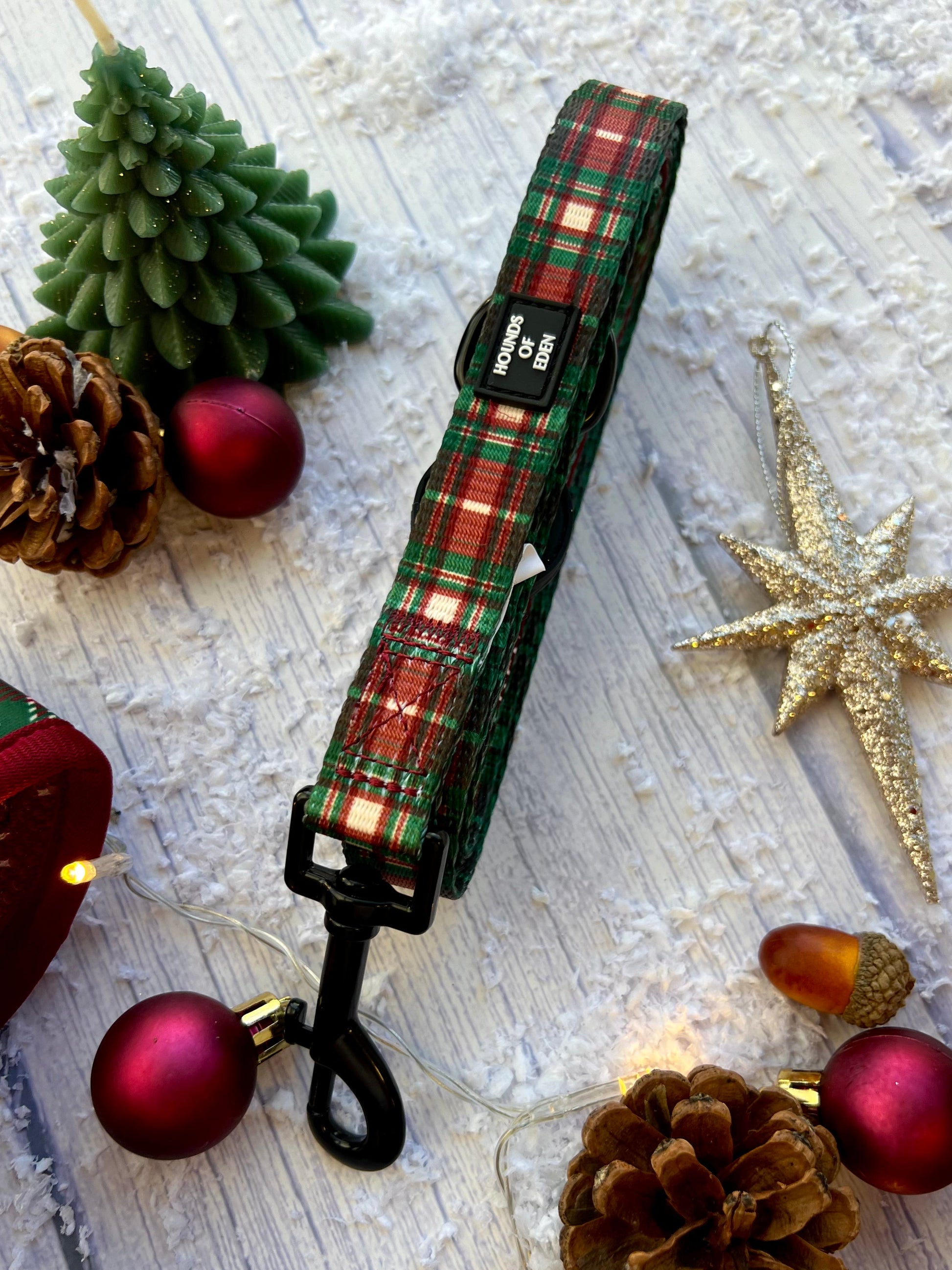 Tartan Me Up - Red & Cream Tartan Design Poop Bag Holder - The Bark Market