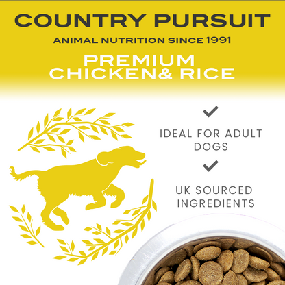 Premium Chicken & Rice Adult Dry Dog Food - The Bark Market