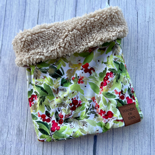 Winter Spruce & Berries Dog Snood - The Bark Market