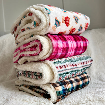 Rose Berry Plaid Snuggle Blanket - The Bark Market