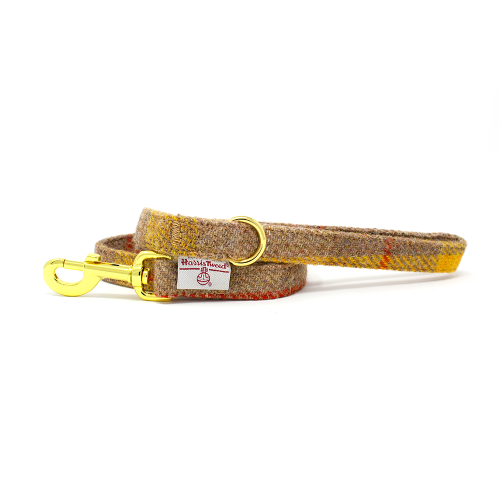 'Honey' - Yellow Check Dog Harness - The Bark Market