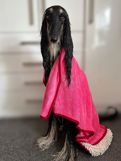 Strawberry Patch - Dog Towel + Carry Bag - The Bark Market