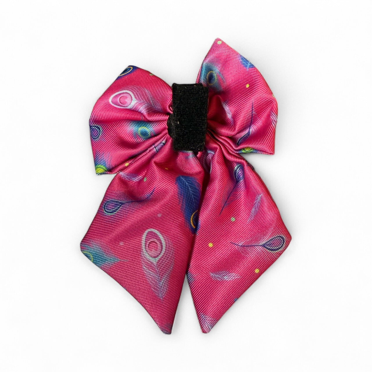 Peacock Power Sailor Bow – Bold, Beautiful & Pretty in Pink - The Bark Market