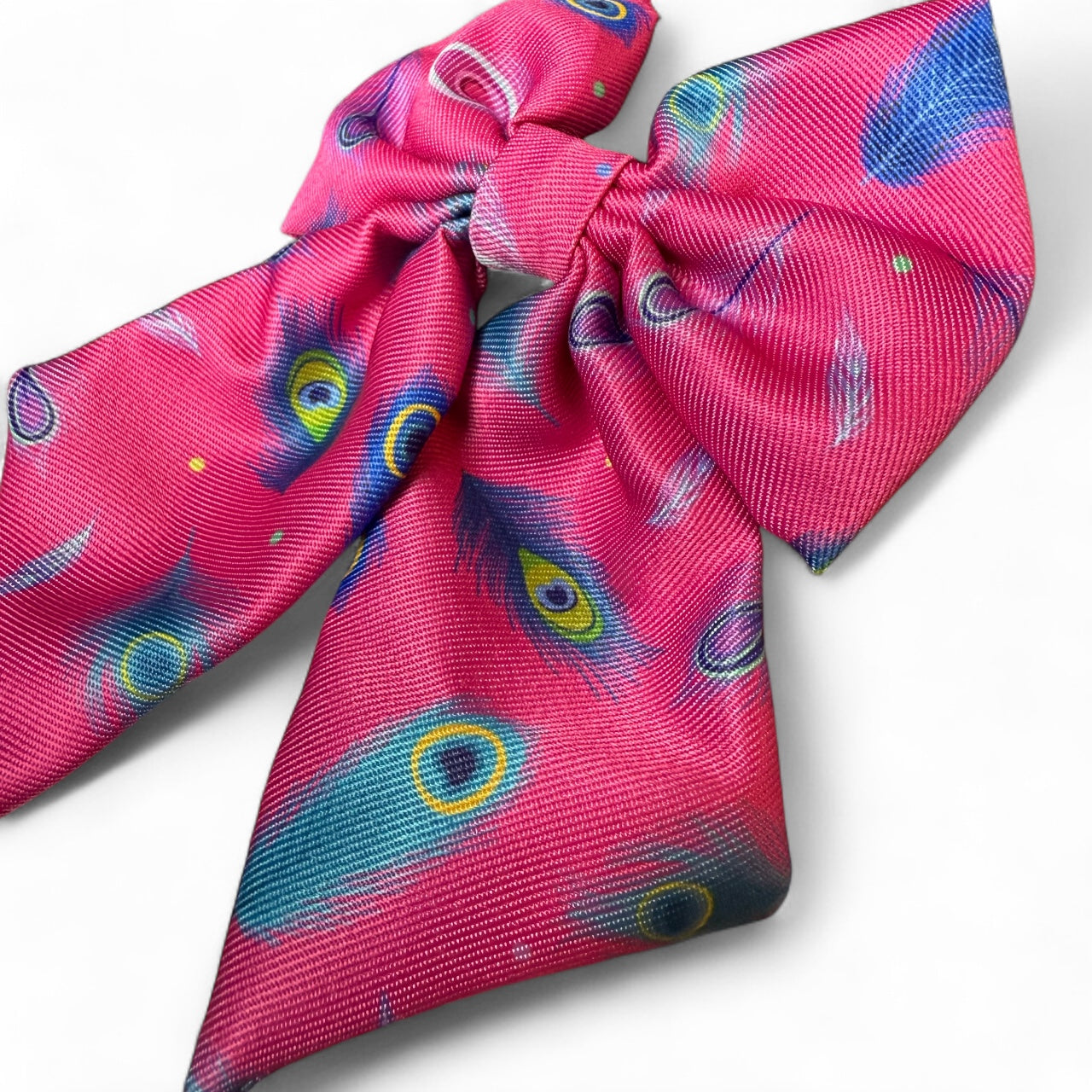 Peacock Power Sailor Bow – Bold, Beautiful & Pretty in Pink - The Bark Market