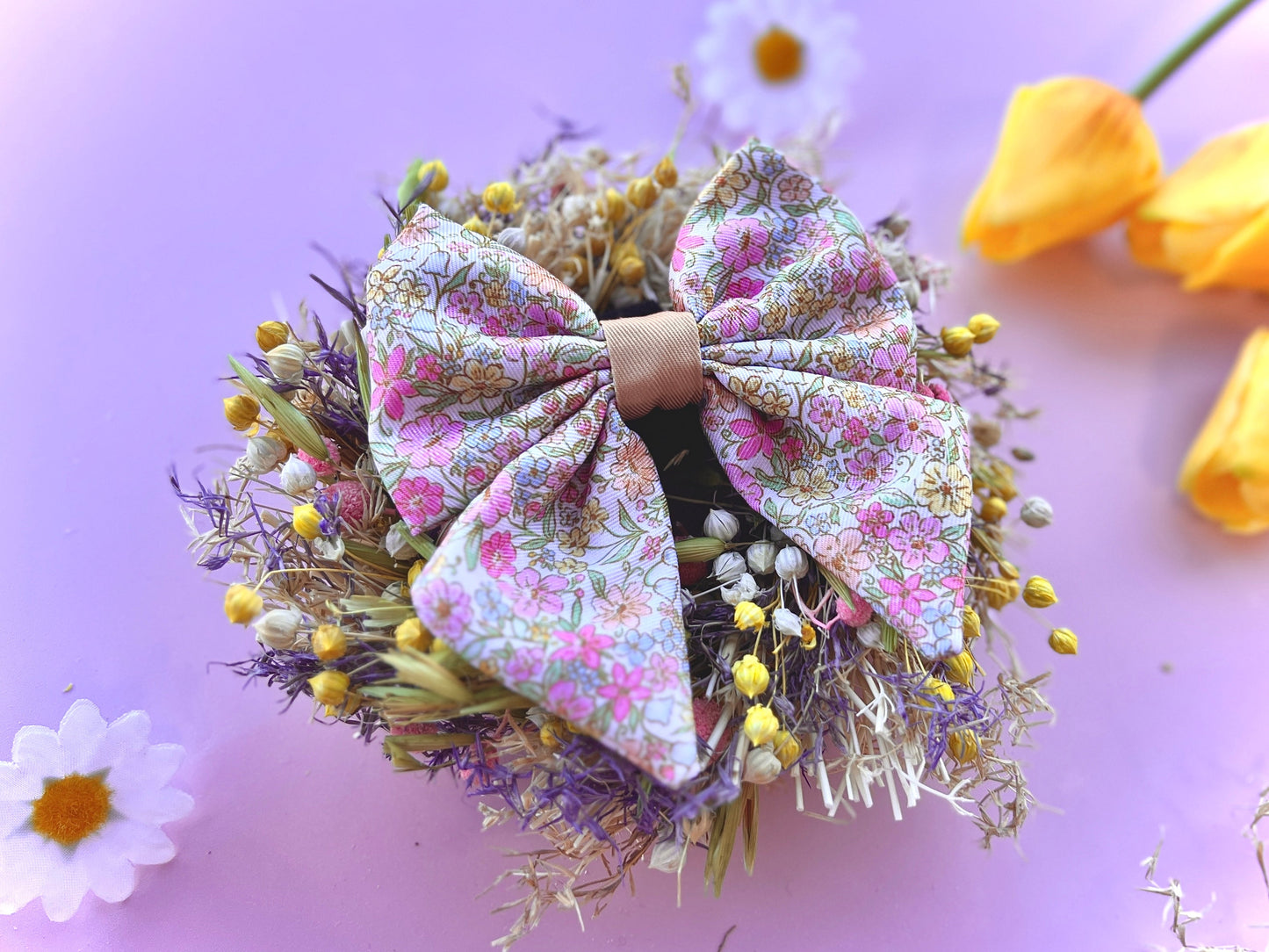 Pastel Petals - Dog Sailor Bow Tie - The Bark Market