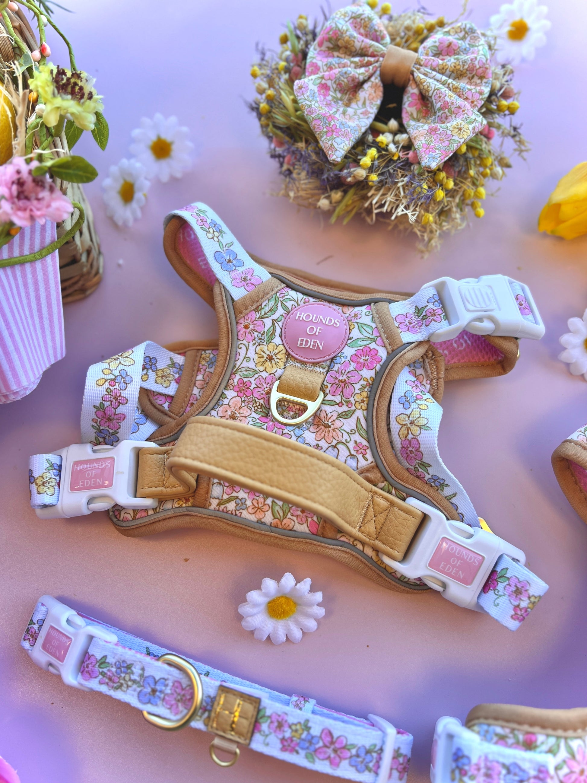 Pastel Petals - Dog Sailor Bow Tie - The Bark Market
