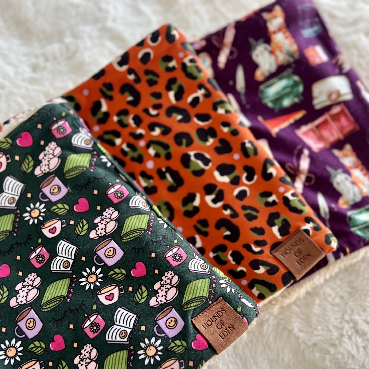 Burnt Orange Leopard Dog Snood - The Bark Market