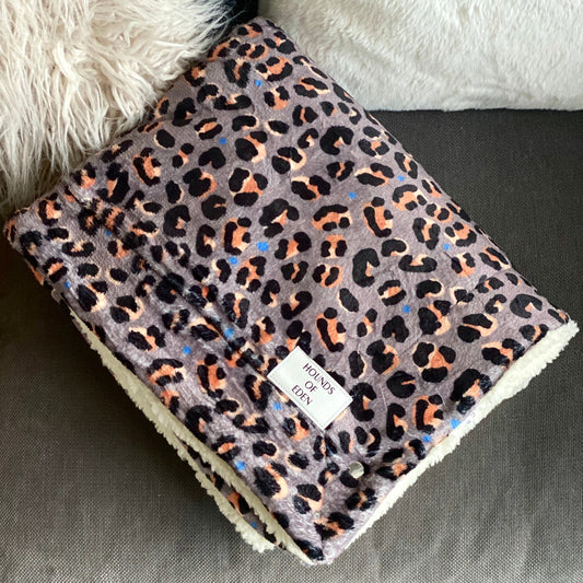 Steel Leopard Snuggle Blanket - The Bark Market