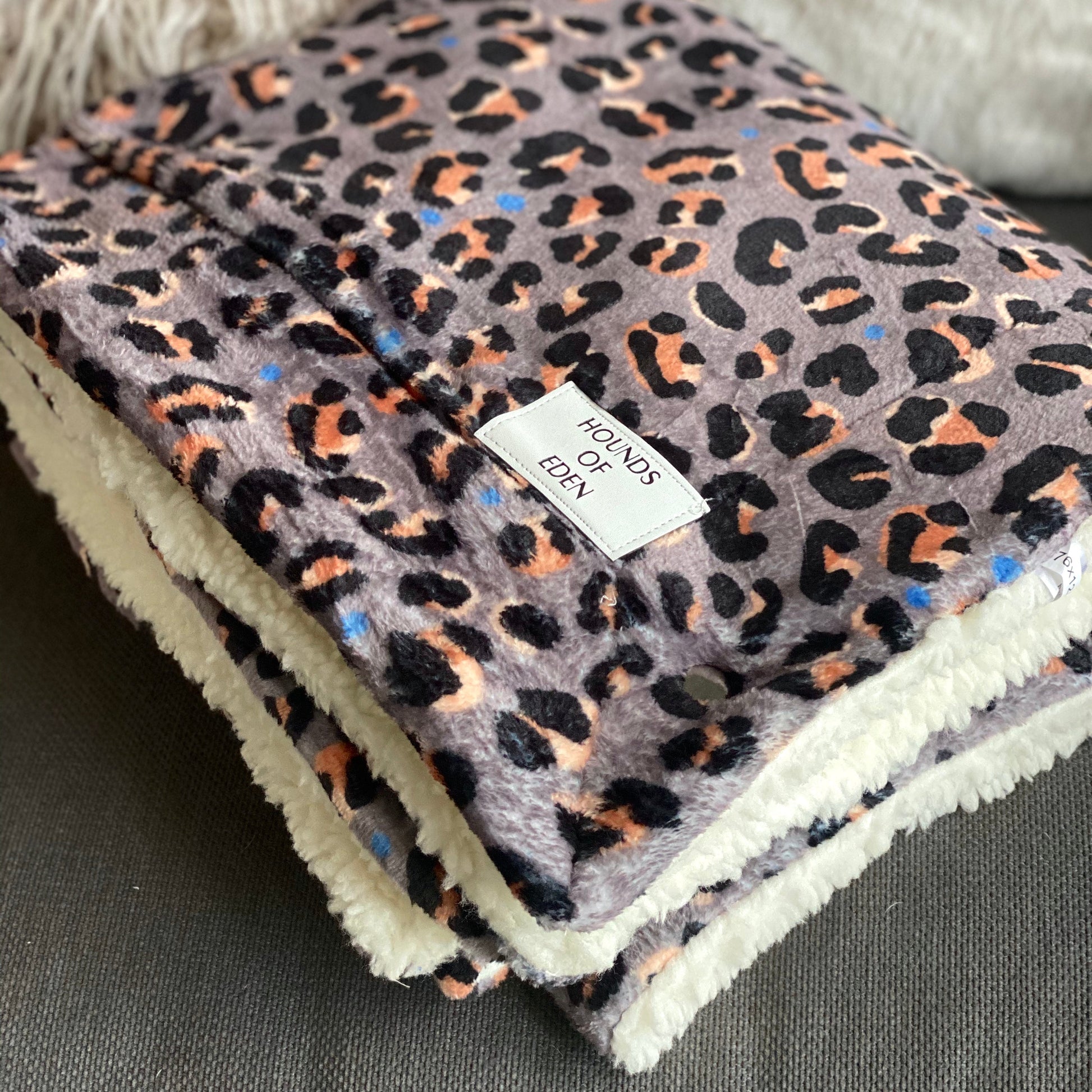 Steel Leopard Snuggle Blanket - The Bark Market