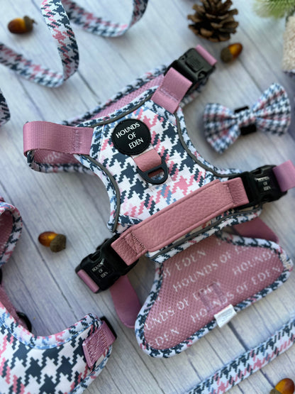 Pink Houndstooth Dog Supaw Strong Lite™ Harness (XS-XL) - The Bark Market