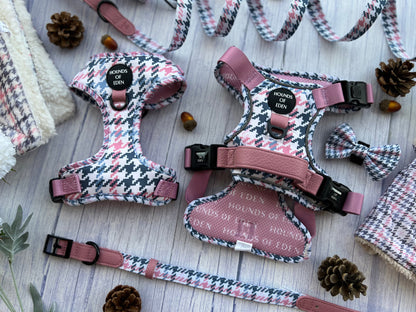 Pink Houndstooth Design Poop Bag Holder - The Bark Market