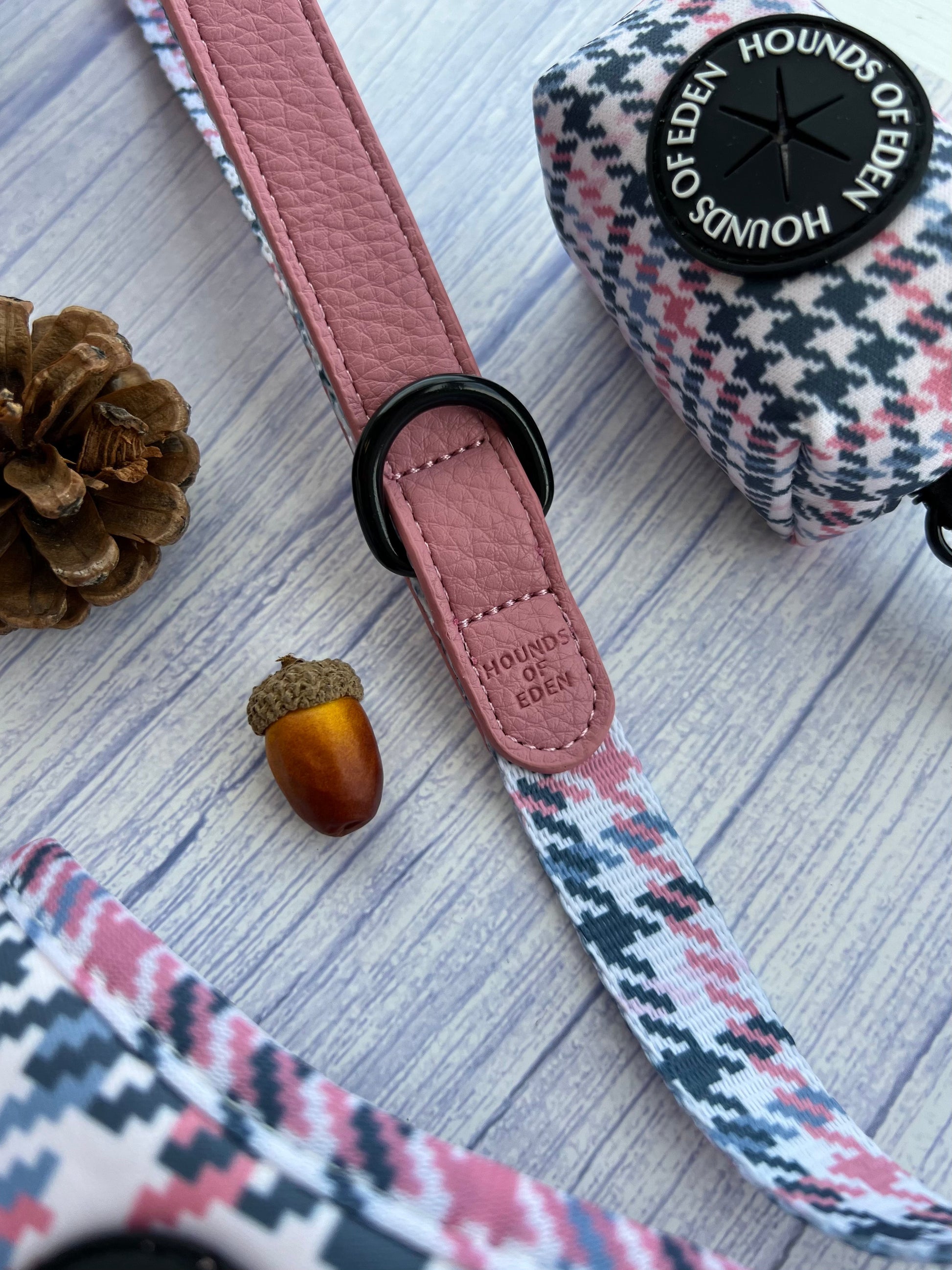 Pink Houndstooth Dog Harness (XXS-XS) - The Bark Market