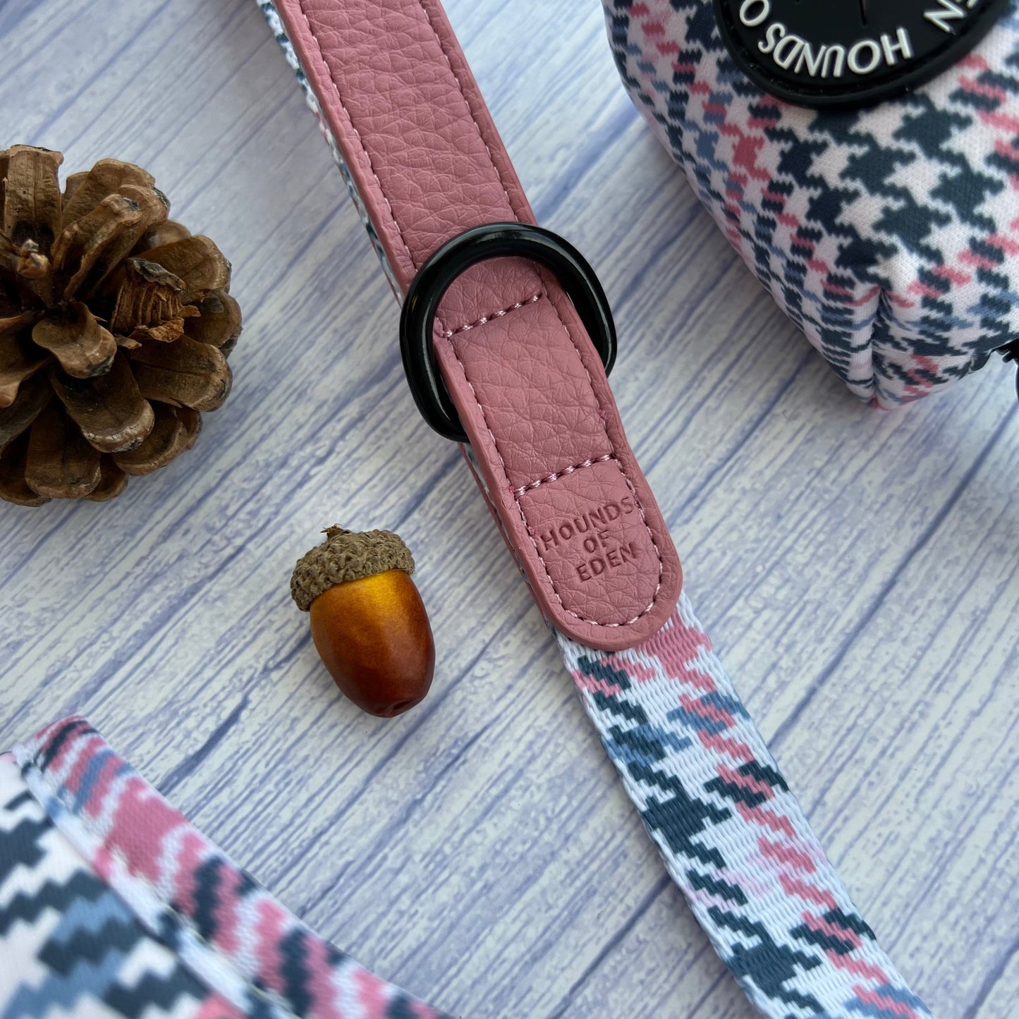 Pink Houndstooth Dog Supaw Strong Lite™ Harness (XS-XL) - The Bark Market