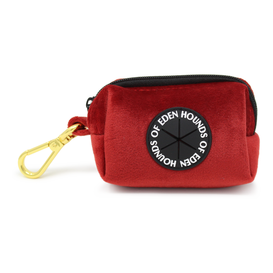 Ruby Red Velvet Poop Bag/Treat Holder - The Bark Market