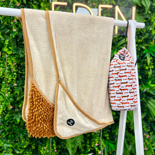 Sizzlin' Sausages - Dog Towel + Carry Bag - The Bark Market