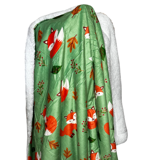 Inquisitive Fox blanket LARGE - fleece dog blanket - The Bark Market