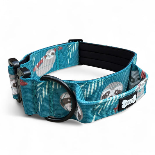 Lazy Sloth Tactical Dog Collar with Handle – Durable & Stylish for Large Dogs - The Bark Market