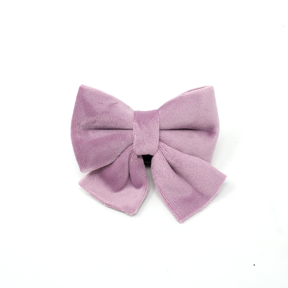 Lilac Dreams - Lilac Velvet Dog Harness with Rose Gold Metal Hardware - The Bark Market