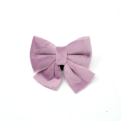 Lilac Dreams - Lilac Velvet Dog Harness with Rose Gold Metal Hardware - The Bark Market