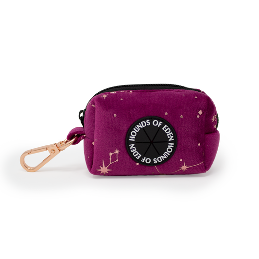 Magenta Sky Velvet Poop Bag Holder - The Bark Market