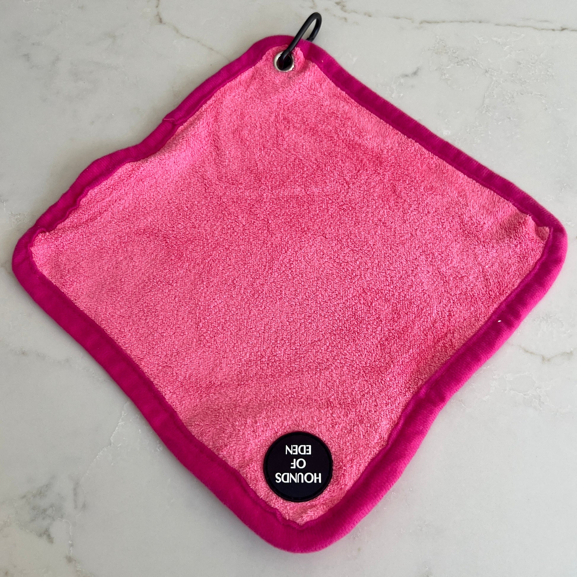 Mini Dog Towel + Clip, Hot Pink - The Bark Market