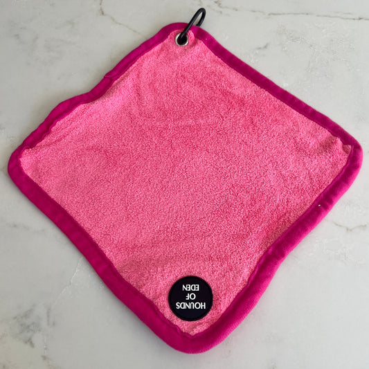 Mini Dog Towel + Clip, Hot Pink - The Bark Market