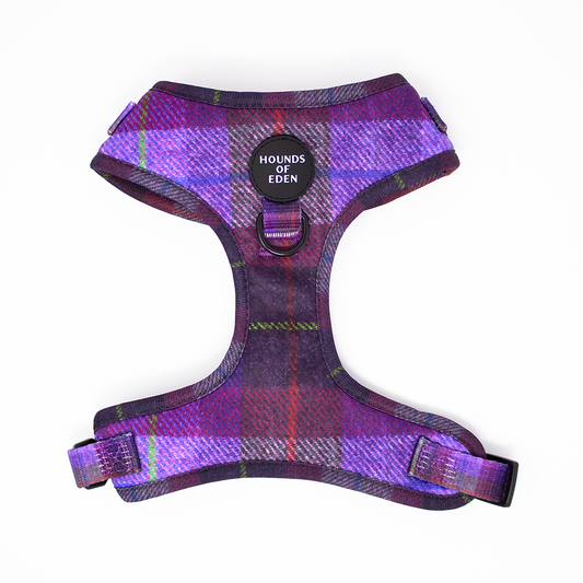 'Molly' - Pink & Purple Check Dog Harness - The Bark Market