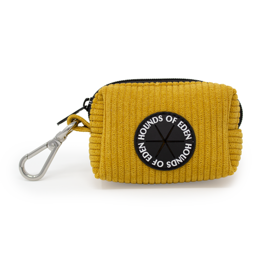 Mustard Yellow Corduroy Poop Bag/Treat Holder - The Bark Market